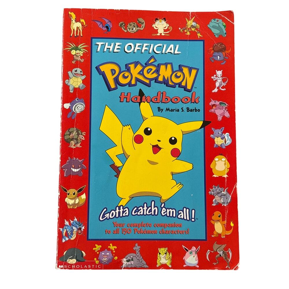 Official Pokemon Handbook by Maria S. Barbo 1999 scholastic OG 150 Nintendo